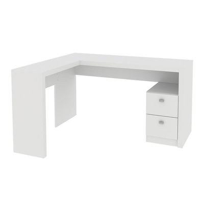 Mesa Escritório De Canto Com 2 Gavetas Multimóveis Vcr25032