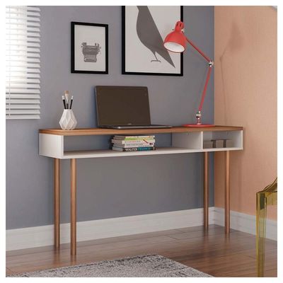 Mesa Para Computador Escrivaninha Marrom Multi Caemmun
