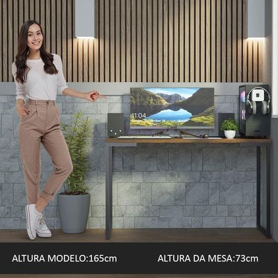 Mesa De Escritório Industrial 120cm Rustic Madesa Rustic