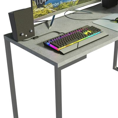 Mesa De Escritório Industrial Cinza 120cm Mood Madesa Mood