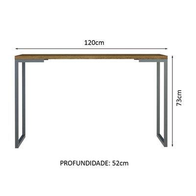 Mesa De Escritório Industrial 120cm Rustic Madesa Rustic