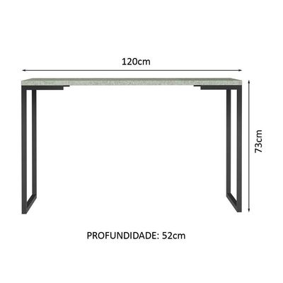Kit Escritório Home Office + Mesa + Estante Escada/cinza