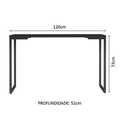 Kit Escritório+Mesa+Gaveteiro Madesa Branco/preto