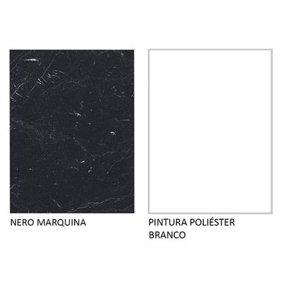 Kit Escritório+Mesa+Gaveteiro Madesa Branco/preto