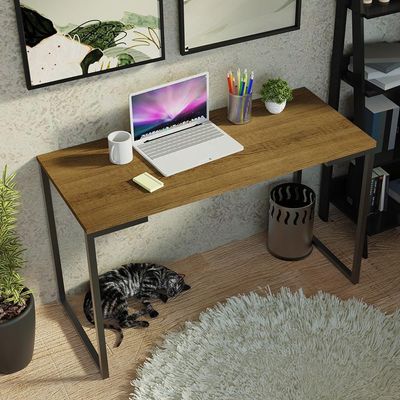 Kit Escritório+Mesa+Estante Escada Madesa Rustic/preto