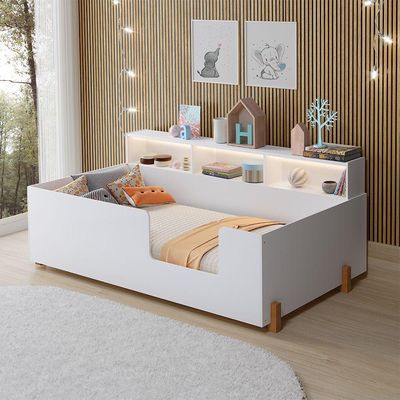 Cama Infantil Doçura Branca Acompanha Uma Luminária Branco