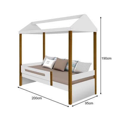 Cama Infantil Design Montessoriana Branco/amêndoa Branco