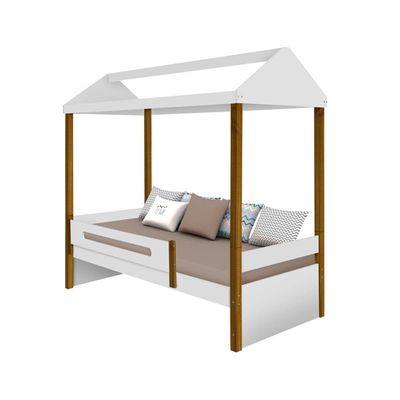 Cama Infantil Design Montessoriana Branco/amêndoa Branco