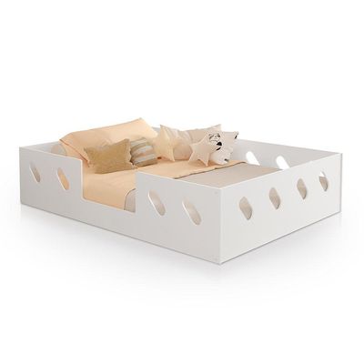 Cama Casal Montessoriana Infantil Helena Branca - Branco