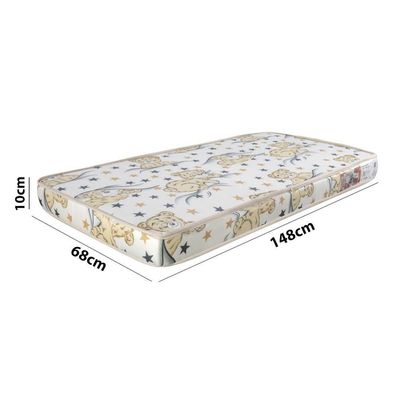 Cama Infantil C/ Colchão E Escadinha Branca E Natural