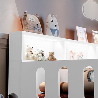 Cama Infantil C/ Colchão E Nicho Branca Branco