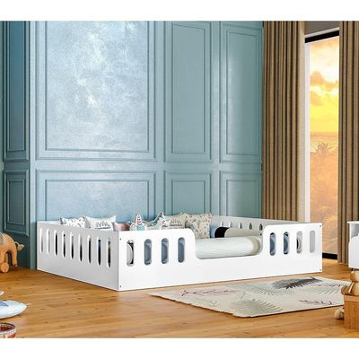 Cama Casal Infantil Montessoriana Helo - Branco - Branco