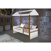 Cama Infantil Montessoriana Sara Branco/amêndoa Branco
