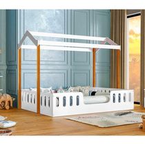 Cama Para Criança Infantil Casal Branca/mel Branco