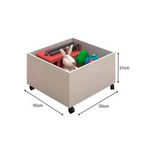 Cama Naty Design Infantil Com Nichos Branco/amêndoa Branco