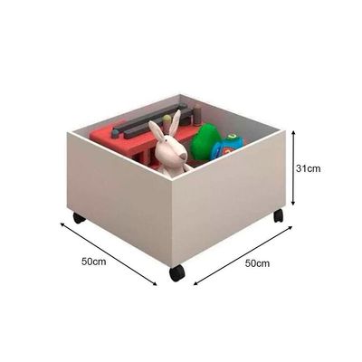 Cama Naty Design Infantil Com Nichos Branco/amêndoa Branco