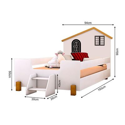 Cama Montessoriana Infantil Preta Branca E Amêndoa Branco