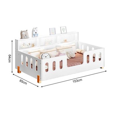 Cama Infantil Montessoriana Nina Com Nicho Branco Branco