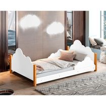 Cama Infantil Montessoriana Cristal Branca E Mel Branco