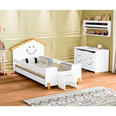 Cama Juvenil Smile Infantil Alegra - Branca E Mel - Branco