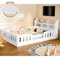 Cama Montessoriana Helo Com Nicho Branco Branco