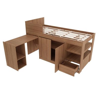Cama Infantil Juvenil Multifuncional Cm8021 Mdp Amêndoa G69 - Gran Belo