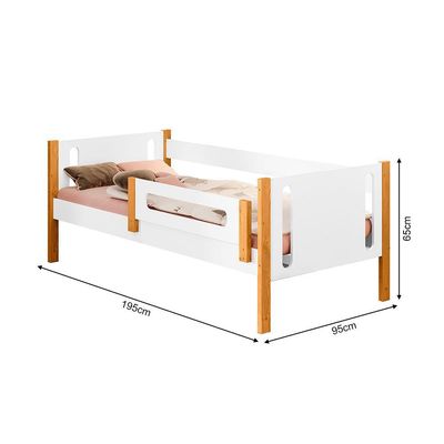 Cama Infantil Com Colchão Mirela Branco/mel Branco