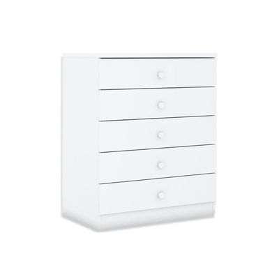 Cômoda Bebê Bala De Menta 5 Gavetas Branco - Henn