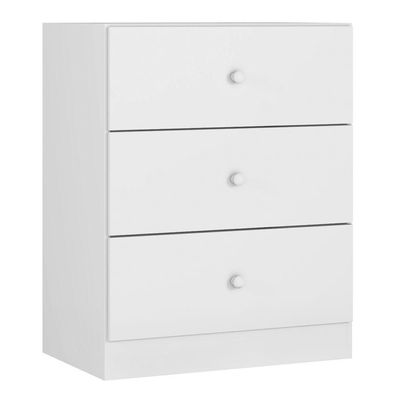 Cômoda Infantil Para Quarto De Bebê Louise 03 Gavetas Branco