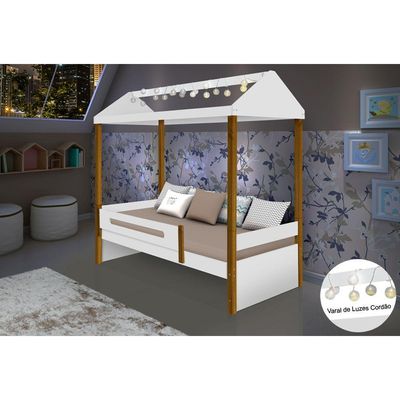 Cama Infantil Design Montessoriana Branco/amêndoa Branco