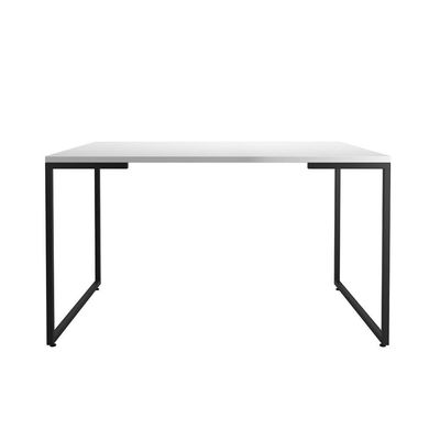 Conjunto Mesa Minimalista E Estante ártemis Branco Preto