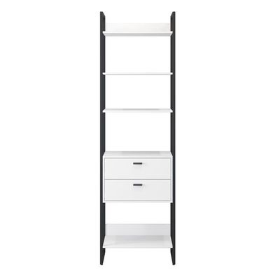Roupeiro Cloe Com Gavetas Branco Preto