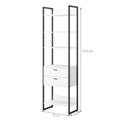 Roupeiro Cloe Com Gavetas Branco Preto