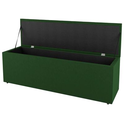Calçadeira Baú Solteiro Grace 90Cm Suede Verde - Desk Design
