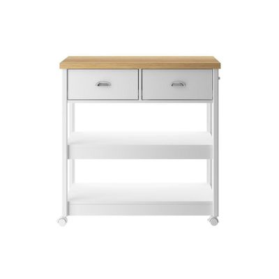 Carrinho Auxiliar Estetica Ditália 2 Gavetas Ba-135 Branco