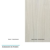 Mesa De Cabeceira 2 Gavetas 60,5cm Branco C/Legno Crema