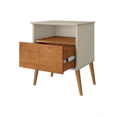 Kit Mesa De Cabeceira Salles Off White Naturalle