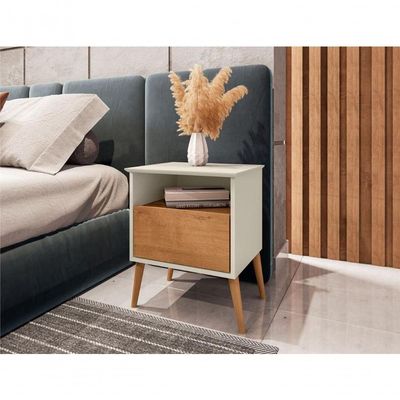 Mesa De Cabeceira Retro Liverpool Off White Naturalle