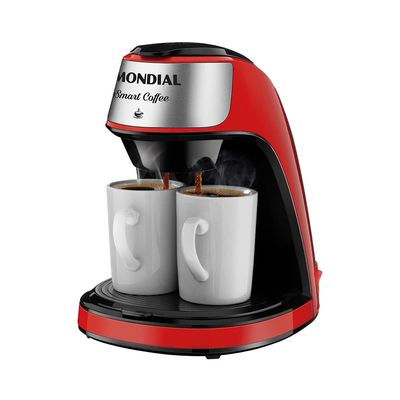Cafeteira Elétrica Mondial Smart Coffee C-42-2X-B com 2 Xícaras Vermelha - 127V UNICA