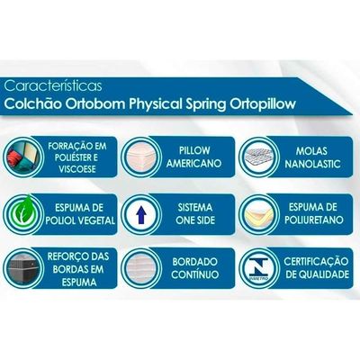 Cama Box Casal + Colchão Physical Ortobom + Guarda Roupa Master 8.6 Demolição