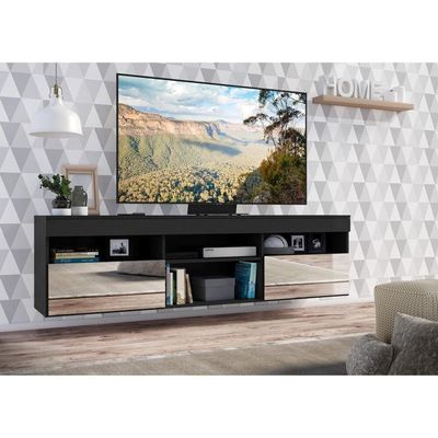 Rack Tv 65" Suspenso Espelho 2 Portas Multimóveis V3331