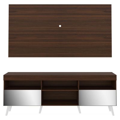 Rack Com Painel E Suporte Tv 65" C/ Espelho MultimóveisV3142