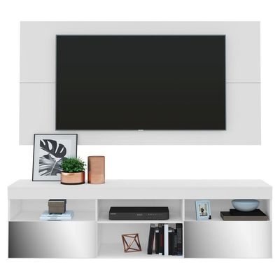 Rack Com Painel Tv 65" Espelho Flórida Multimóveis V3322