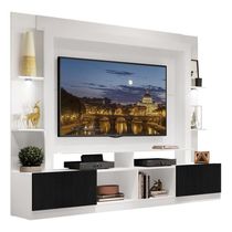 Estante Tv 65" Com Leds Berlim MultimóveisV3392 Branca/Preta