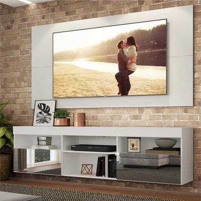 Rack Com Painel Tv 65" Espelho Flórida Multimóveis V3322