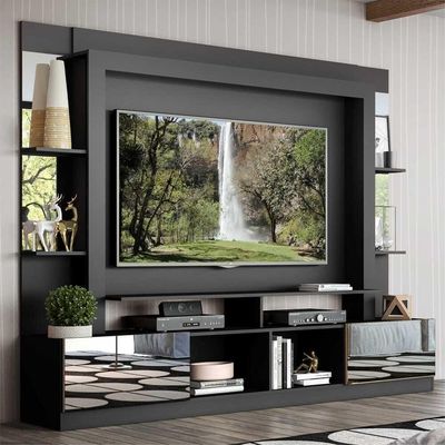 Estante Com Suporte Tv 65" E Espelho Oslo Multimóveis V3381