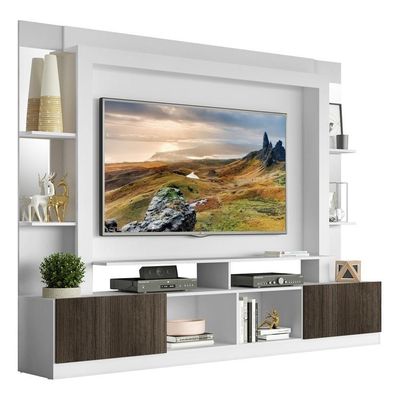 Estante Tv 65" Prateleiras C/ Espelho Oslo Multimóveis V3393