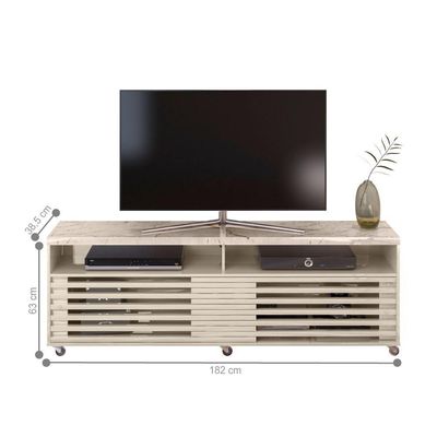 Rack Para Tvs Até 65 Polegadas Gaspar Calacata Off-white