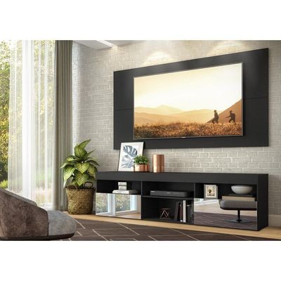 Rack Com Painel E Suporte Tv 65" C/ Espelho MultimóveisV3139