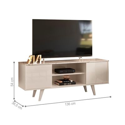 Rack Para Tvs Até 55 Polegadas Tibet Calacata Off-white